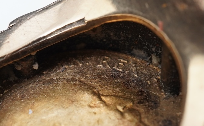 An Edward VII half sovereign coin ring, 1909 and later